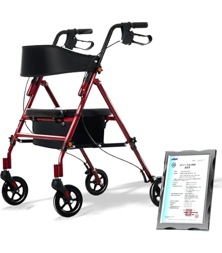 Amazon | 歩行器 高齢者用 超軽量 【JIS認証】 室内 屋外 手押し車
